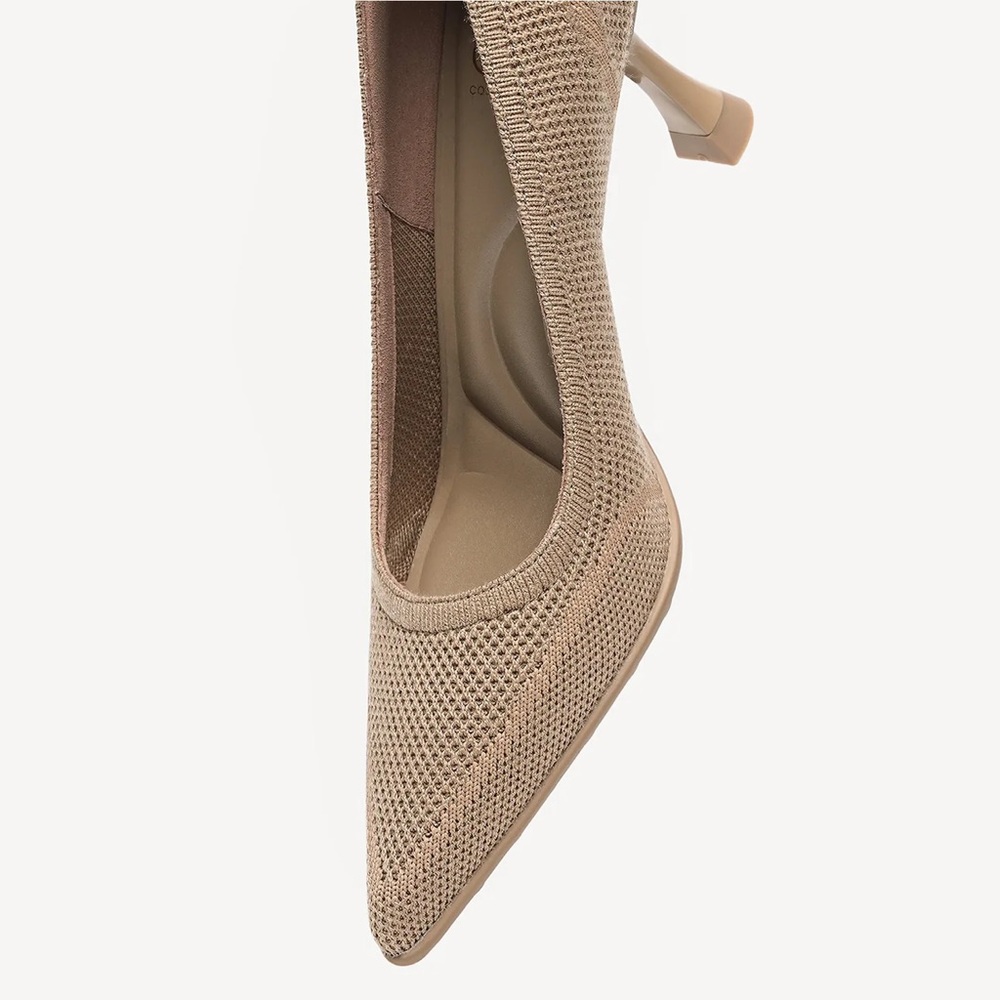 SoftBounce Pointed Toe Stiletto Heeled Pump — apricot - Picture 10 of 16